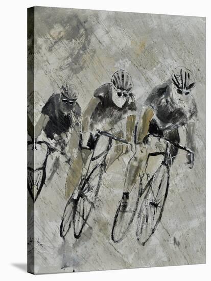 Bikes In The Rain-Pol Ledent-Stretched Canvas