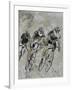 Bikes In The Rain-Pol Ledent-Framed Art Print