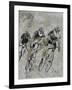 Bikes In The Rain-Pol Ledent-Framed Art Print