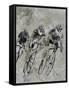 Bikes In The Rain-Pol Ledent-Framed Stretched Canvas