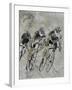 Bikes In The Rain-Pol Ledent-Framed Art Print