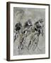 Bikes In The Rain-Pol Ledent-Framed Art Print