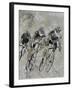 Bikes In The Rain-Pol Ledent-Framed Art Print