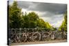 Bikes on Bridge I-Erin Berzel-Stretched Canvas