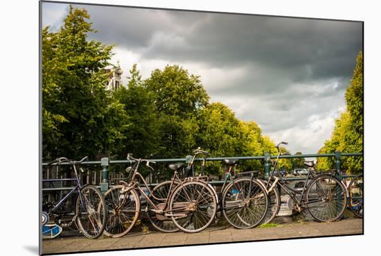 Bikes on Bridge I-Erin Berzel-Mounted Photographic Print