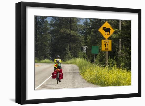 Biking, Adventure Cycling Glacier Waterton Tour, Fernie, British Columbia-Chuck Haney-Framed Photographic Print