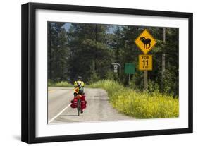 Biking, Adventure Cycling Glacier Waterton Tour, Fernie, British Columbia-Chuck Haney-Framed Photographic Print