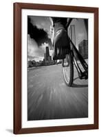 Biking Chicagos Lakefront BW-Steve Gadomski-Framed Photographic Print