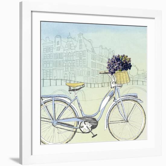 Biking Through Amsterdam-Naomi McCavitt-Framed Art Print