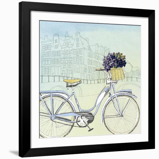 Biking Through Amsterdam-Naomi McCavitt-Framed Art Print