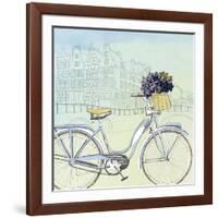 Biking Through Amsterdam-Naomi McCavitt-Framed Art Print