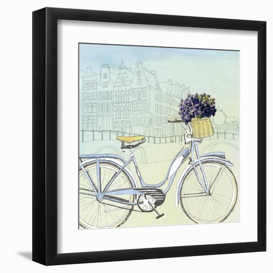 Biking Through Amsterdam-Naomi McCavitt-Framed Art Print