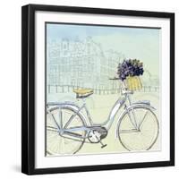 Biking Through Amsterdam-Naomi McCavitt-Framed Art Print