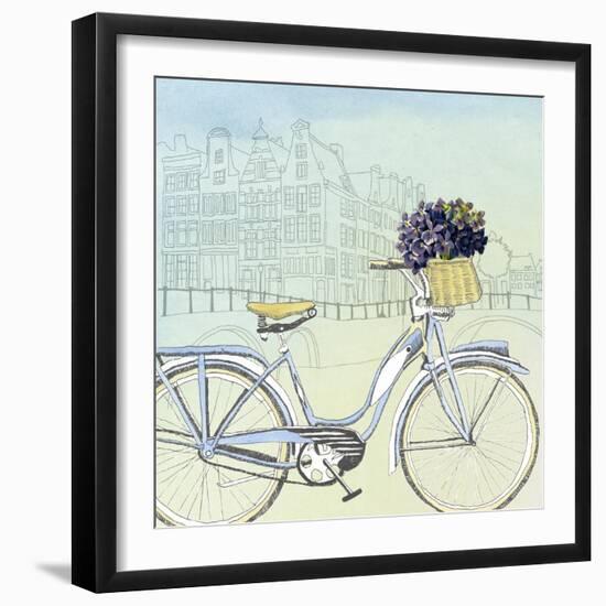 Biking Through Amsterdam-Naomi McCavitt-Framed Art Print