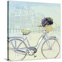 Biking Through Amsterdam-Naomi McCavitt-Stretched Canvas