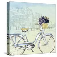 Biking Through Amsterdam-Naomi McCavitt-Stretched Canvas