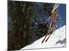 Bikini Clad Snow Skier-null-Mounted Photographic Print
