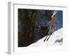 Bikini Clad Snow Skier-null-Framed Photographic Print