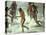 Bikini Clad Teens Frolicking in Surf at Beach-Co Rentmeester-Stretched Canvas