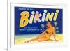 Bikini Fruit Crate Label-null-Framed Art Print