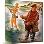 "Bikini Surf Fisher," July 26, 1947-Constantin Alajalov-Mounted Giclee Print