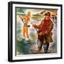 "Bikini Surf Fisher," July 26, 1947-Constantin Alajalov-Framed Giclee Print