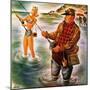 "Bikini Surf Fisher," July 26, 1947-Constantin Alajalov-Mounted Premium Giclee Print