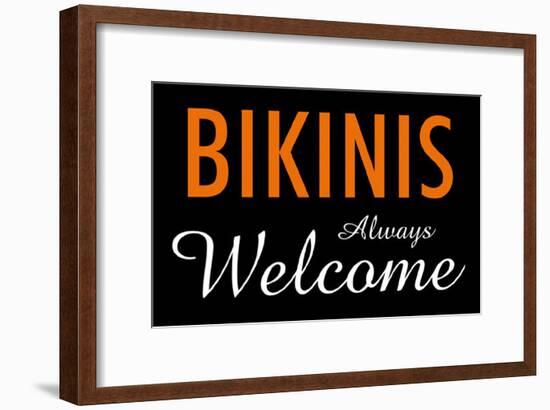 Bikinis Always Welcome-null-Framed Poster