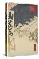 Bikuni Bridge in Snow, 1858-null-Stretched Canvas