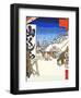 Bikuni Bridge in Snow-Ando Hiroshige-Framed Giclee Print