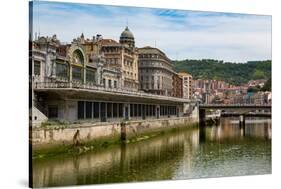 Bilbao-Abando Railway Station and the River Nervion, Bilbao, Biscay (Vizcaya)-Martin Child-Stretched Canvas