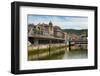 Bilbao-Abando Railway Station and the River Nervion, Bilbao, Biscay (Vizcaya)-Martin Child-Framed Photographic Print