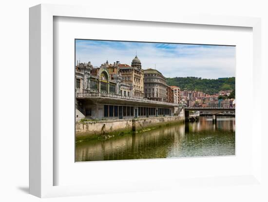 Bilbao-Abando Railway Station and the River Nervion, Bilbao, Biscay (Vizcaya)-Martin Child-Framed Photographic Print