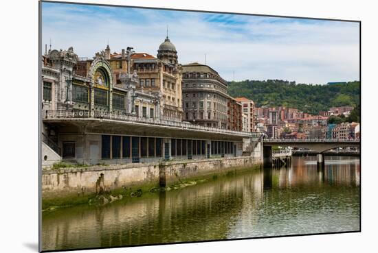 Bilbao-Abando Railway Station and the River Nervion, Bilbao, Biscay (Vizcaya)-Martin Child-Mounted Photographic Print