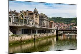 Bilbao-Abando Railway Station and the River Nervion, Bilbao, Biscay (Vizcaya)-Martin Child-Mounted Photographic Print