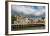 Bilbao City Hall on the River Nervion, Bilbao, Biscay (Vizcaya), Basque Country (Euskadi), Spain-Martin Child-Framed Photographic Print