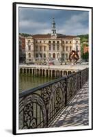 Bilbao City Hall on the River Nervion, Biscay (Vizcaya), Basque Country (Euskadi), Spain, Europe-Martin Child-Framed Premium Photographic Print