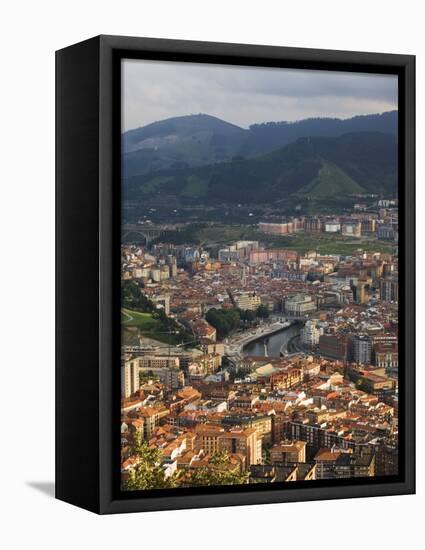 Bilbao River (Ria De Bilbao), Bilbao, Basque Country, Euskadi, Spain-Christian Kober-Framed Stretched Canvas