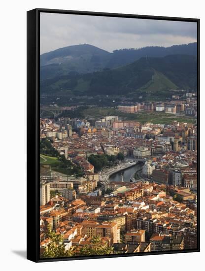 Bilbao River (Ria De Bilbao), Bilbao, Basque Country, Euskadi, Spain-Christian Kober-Framed Stretched Canvas