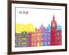 Bilbao Skyline Pop-paulrommer-Framed Art Print