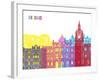 Bilbao Skyline Pop-paulrommer-Framed Art Print