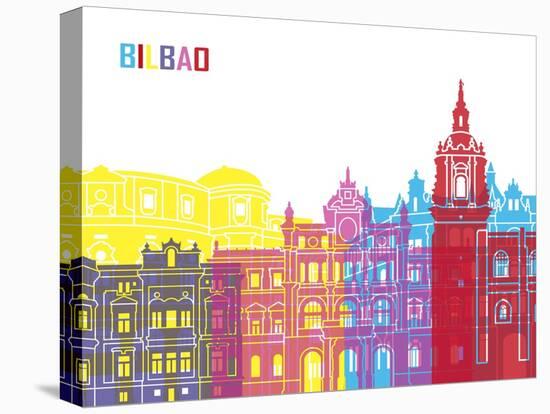 Bilbao Skyline Pop-paulrommer-Stretched Canvas