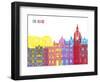 Bilbao Skyline Pop-paulrommer-Framed Premium Giclee Print