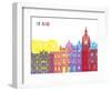 Bilbao Skyline Pop-paulrommer-Framed Premium Giclee Print