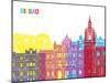 Bilbao Skyline Pop-paulrommer-Mounted Art Print