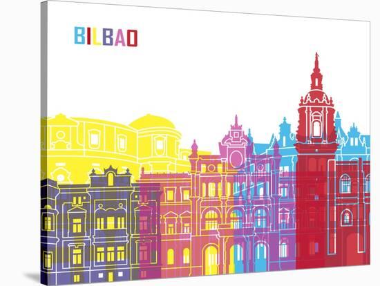 Bilbao Skyline Pop-paulrommer-Stretched Canvas