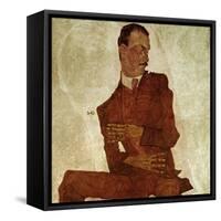 Bildnis Arthur Roessler (Portrait Arthur Roessler) 1910-Egon Schiele-Framed Stretched Canvas