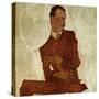 Bildnis Arthur Roessler (Portrait Arthur Roessler) 1910-Egon Schiele-Stretched Canvas