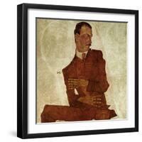 Bildnis Arthur Roessler (Portrait Arthur Roessler) 1910-Egon Schiele-Framed Giclee Print