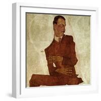 Bildnis Arthur Roessler (Portrait Arthur Roessler) 1910-Egon Schiele-Framed Giclee Print